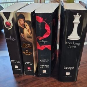 The Twilight Saga Paperback Set by Stephenie Meyer - Black & Red Accents